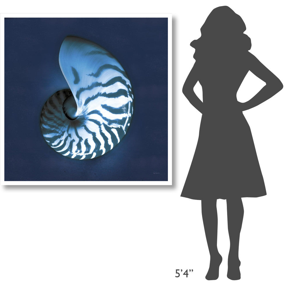 "Cyanotype Sea I" Digital Paper Print by Sue Schlabach, 42"x42"