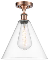 Innovations 516-1C-AC-GBC-122 1 Light Semi-Flush Mount, Antique Copper