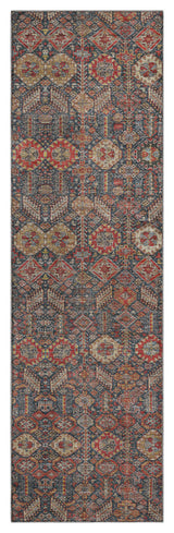 Premium Machine Washable Mayfield AMF574 Red 2'3" x 7'6" Runner Rug