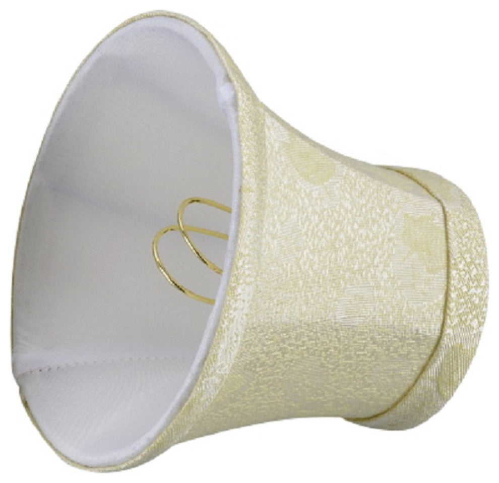 30007-2 Small Bell  Chandelier Clip On Lamp Shade Butter Creme 3"x5"x4"