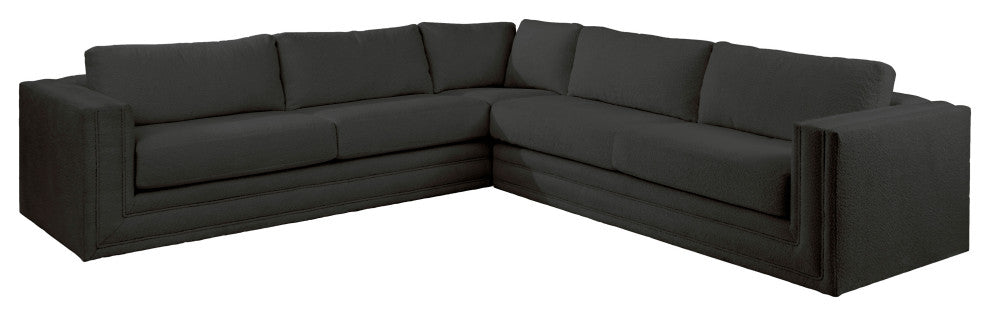 Nativa Interiors Hermes 2 Pieces Sectional, Charcoal