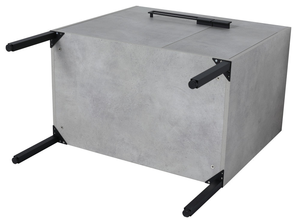 Freestanding/Floating Bathroom Vanity With white Ceramics Top, Grey, 30"