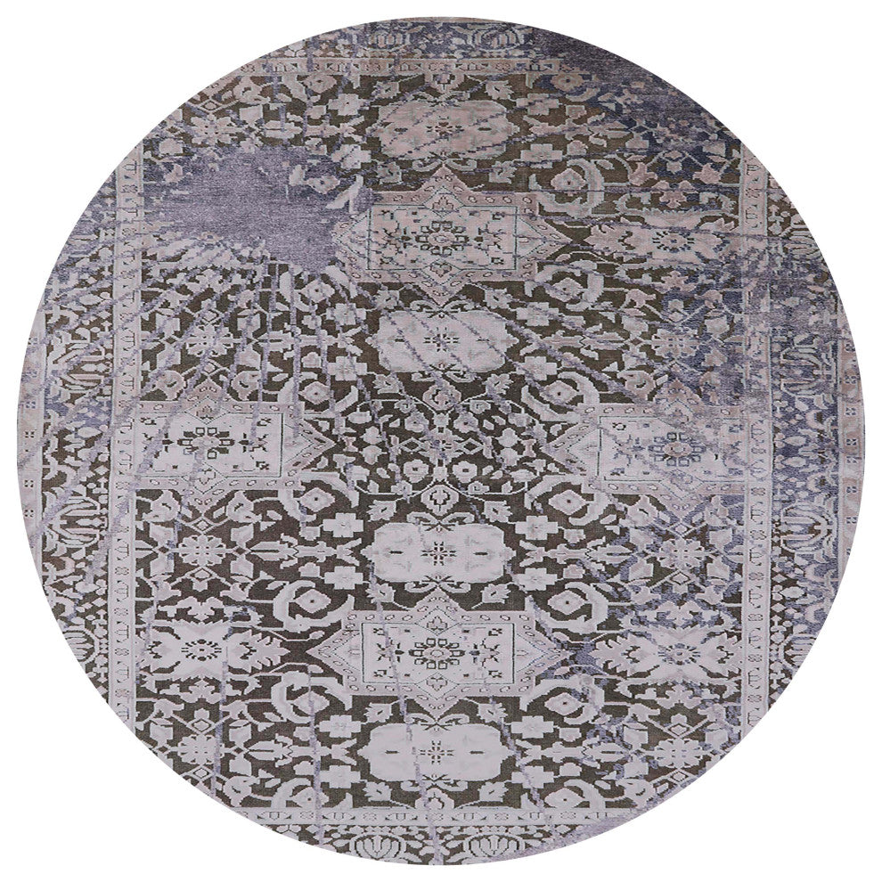 Ahgly Company Indoor Round Mid-Century Modern Area Rugs, 4' Round