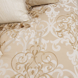 Aico Amini Luxembourg 13 Pc King Comforter Set in Creme