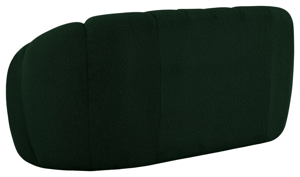 Elijah Boucle Fabric Upholstered Loveseat, Green