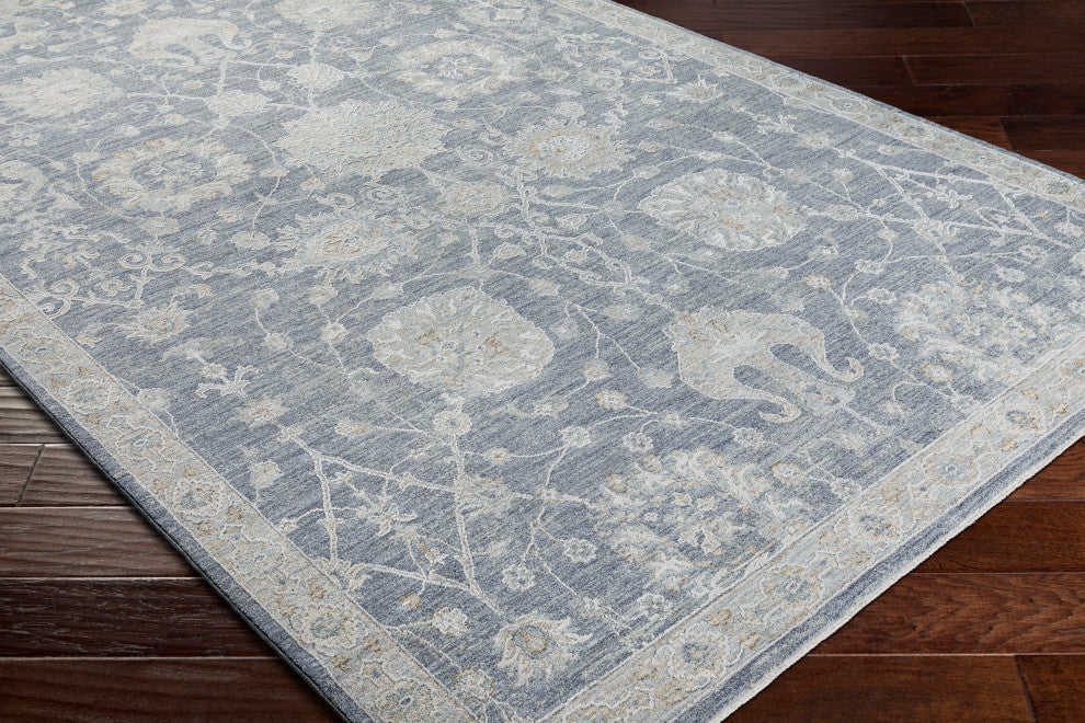 Avant Garde AVT-2306 Traditional Dark Gray 6'7" Round Area Rug