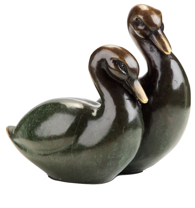 Contemporary Duck Pair Sculpture