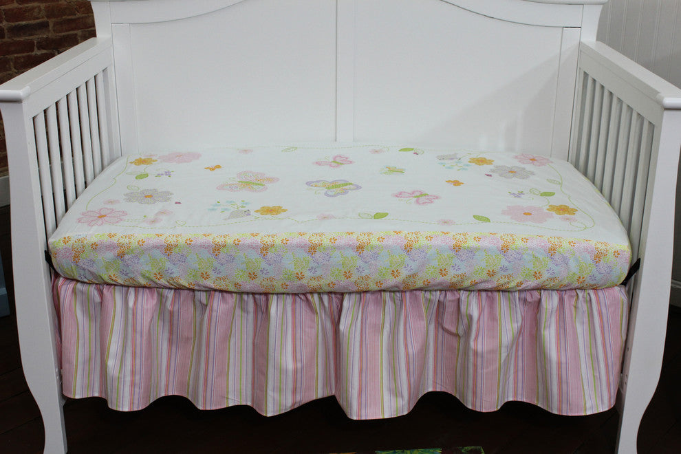 Basix 2 Piece Bedding Starter Set, Pink Stripe