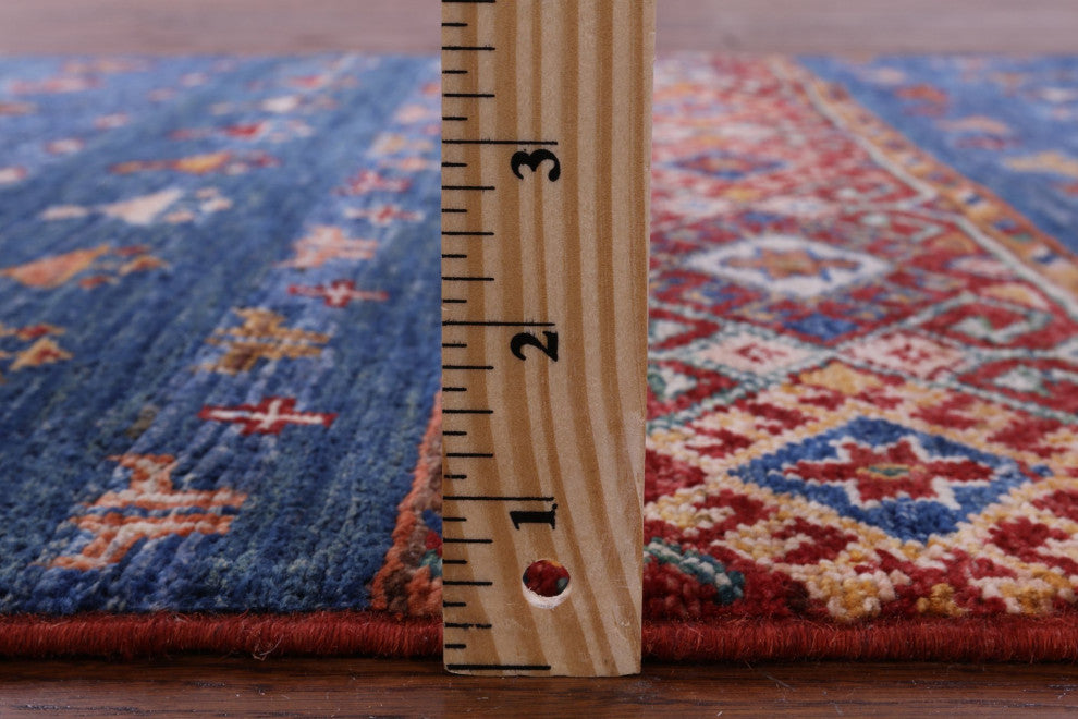 2' 9" X 9' 9" Runner Super Kazak Khorjin Hand Knotted Rug Q10169