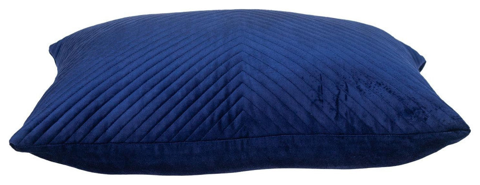 Navy Blue Lumbar Tufted Throw Pillow
