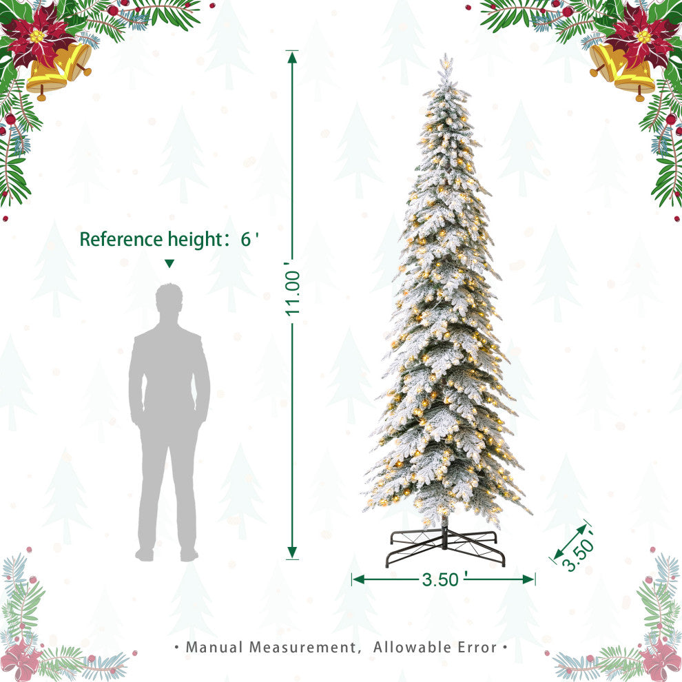 11' Pre-Lit Artificial Christmas Tree