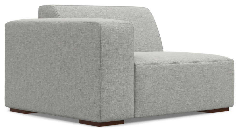 Rex Right Corner Sectional Modular Sofa with Ottoman in Tightly Woven