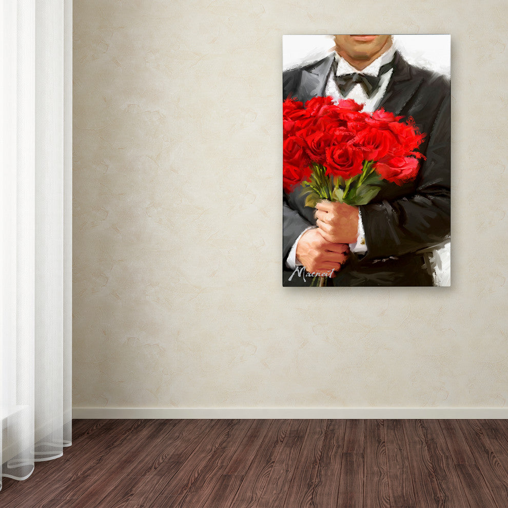 The Macneil Studio 'Red Roses' Canvas Art, 19"x12"