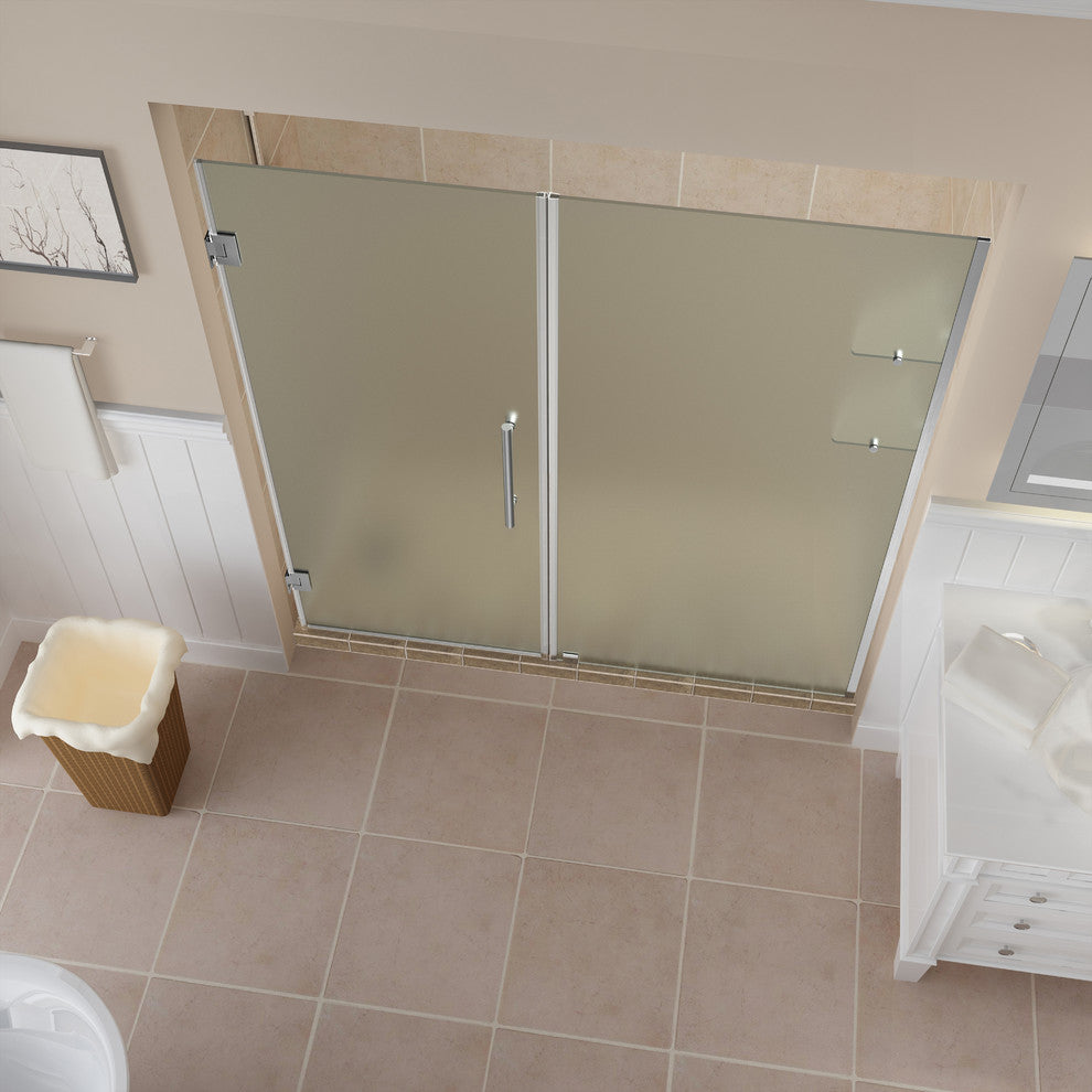 Belmore GS 62.25"-63.25"x72" Frameless Hinged Shower Door