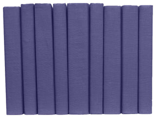 Decorative Books - Dark Very Peri Linen Wrapped Book Bundle - 1 foot of Purple Books