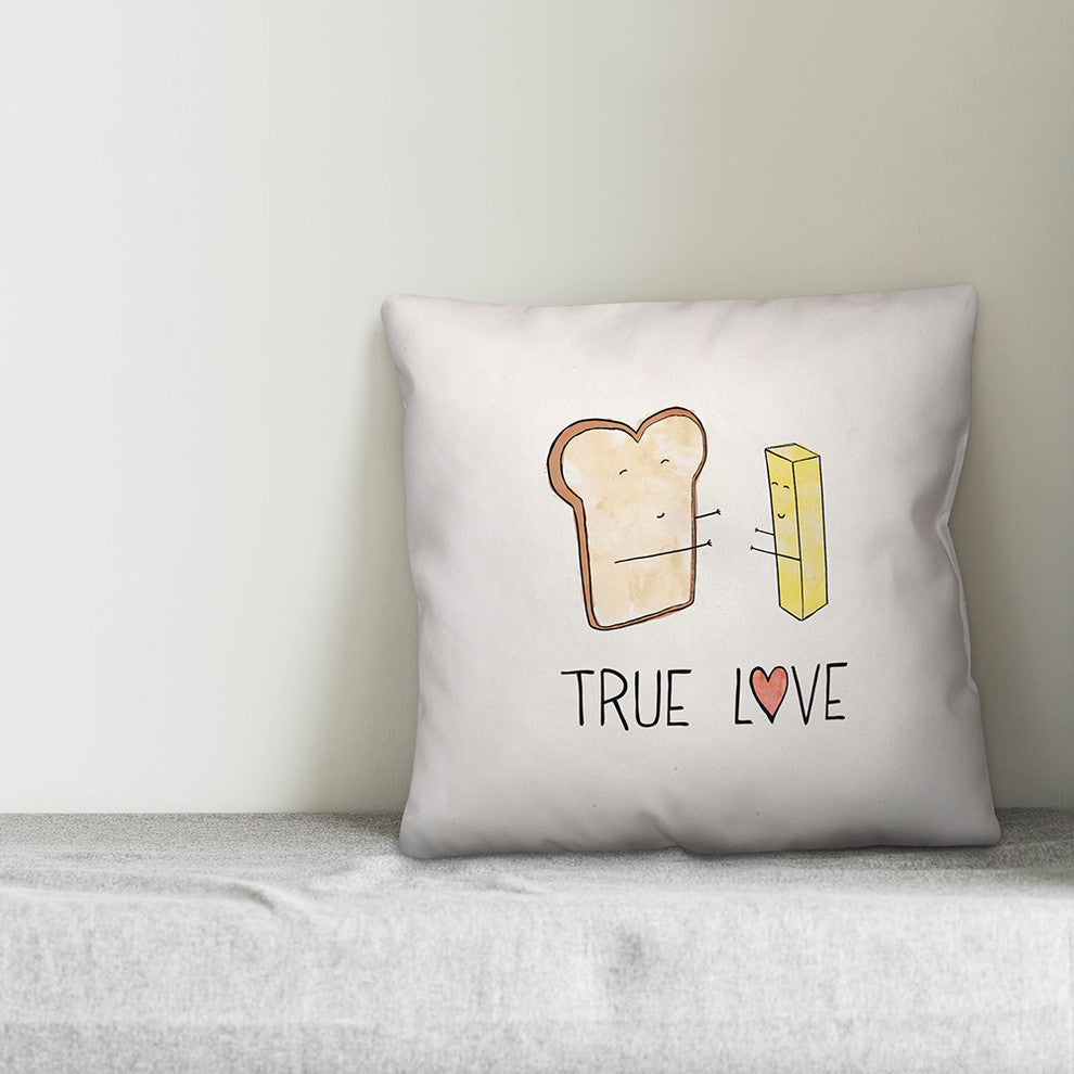 Bread and Butter Love 16x16 Throw Pillow
