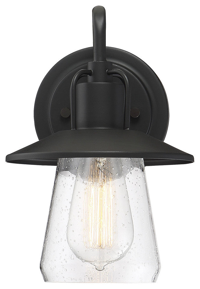 1-Light Exterior Wall Sconce, Black