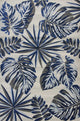 HomeRoots 5'x8' Grey Blue Machine Woven Tropical Indoor Area Rug