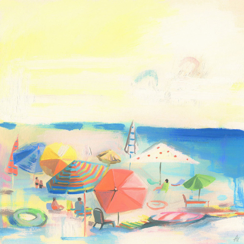 "Hot Glow" Painting Print on Wrapped Canvas, 40"x40"