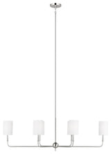 Foxdale Six Light Linear Chandelier, Brushed Nickel