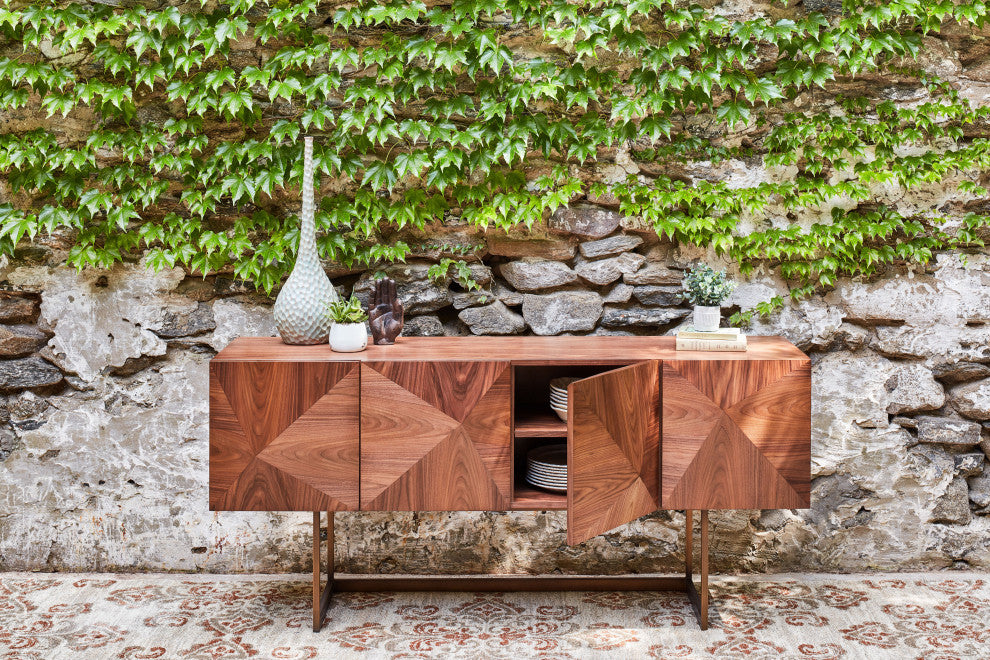 Cube Sideboard, Walnut, Vintage Copper
