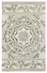 Oriental Weavers Craft Collection Ash/ Ivory Floral Indoor Area Rug 10'X13'