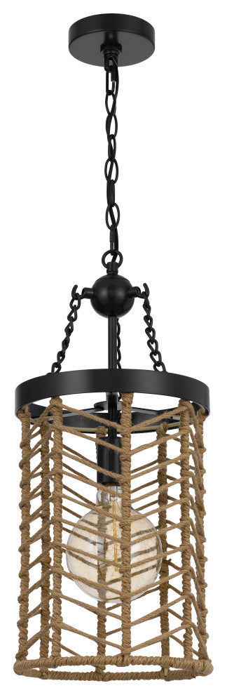 Lillington 1 Light 22" Height Black Metal Pendant