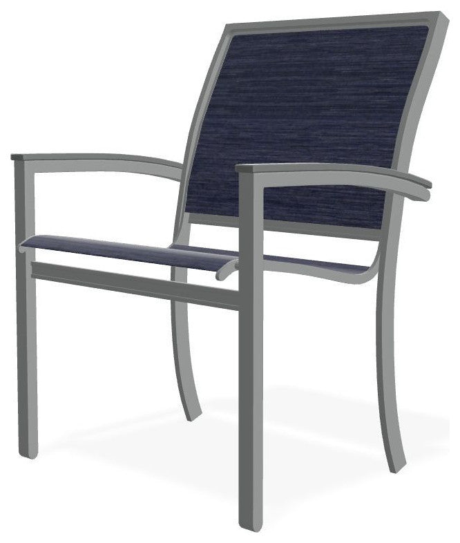 Bazza Sling Stackable Outdoor Dining Chair, Collect Indigo/Graphite