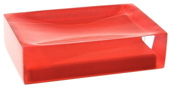 Decorative Square Soap Holder, Red