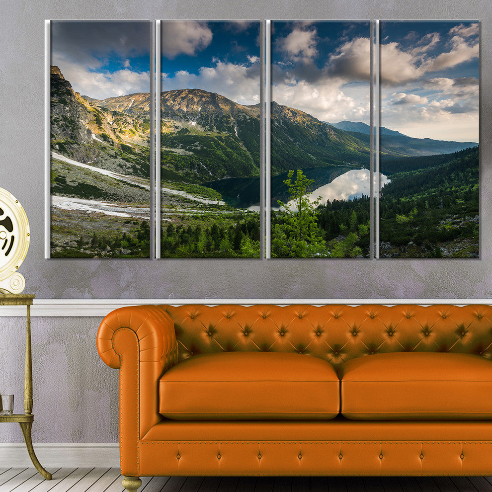 "Summer at Polish Tatra Mountains" Canvas Print, 4 Panels
