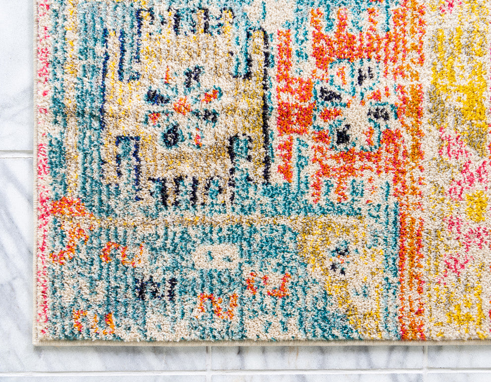 Unique Loom Multicolored Pochteca Monterey 4' 0 x 6' 0 Area Rug