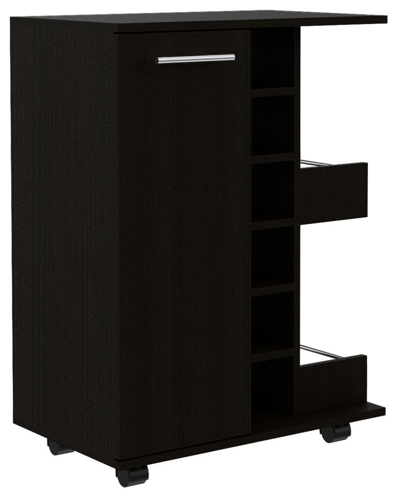 Magda Bar Cart, Black Wengue