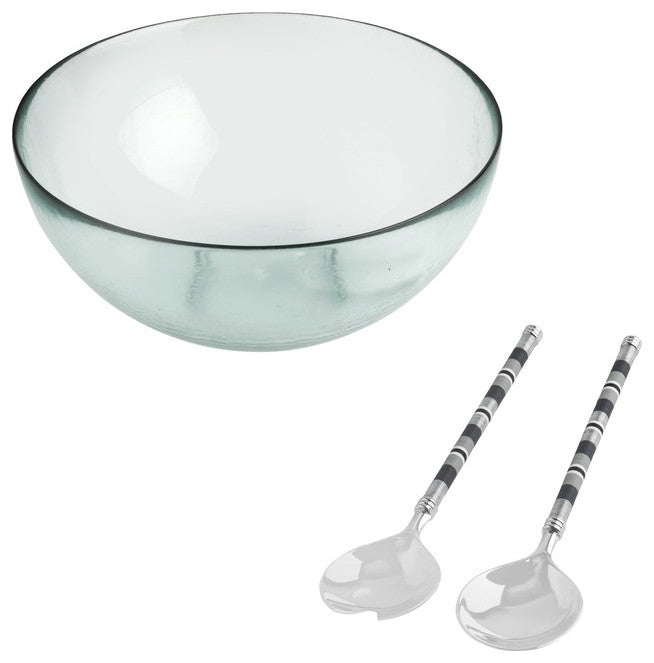 French Home Jubilee Salad Servers and Salad Bowl