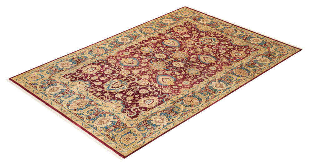 Mogul, One-of-a-Kind Hand-Knotted Area Rug Red, 6'0"x9'0"