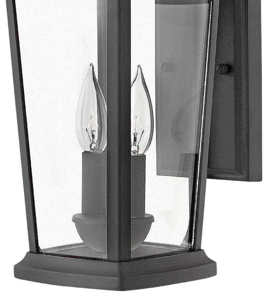 Hinkley Bromley 20" Medium Outdoor Wall Mount Lantern, Museum Black