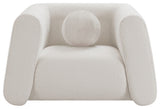 Abbington Boucle Fabric Upholstered Chair, Cream