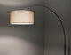 Orbita Arch Floor Lamp, Dimmer, 12W Dimmable LED Bulb Included, Drum Shade, Tan