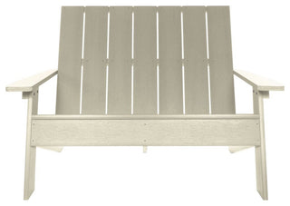 Italica Modern Double Wide Modern Adirondack Chair, Whitewash