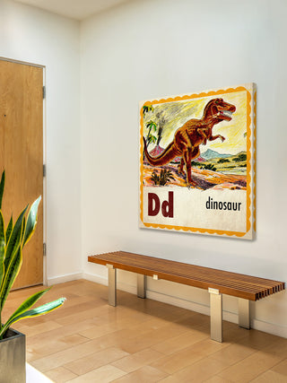 "Dinosaur Letter" Painting Print on Canvas by Curtis