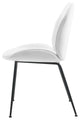 Side Dining Chair, Set of 2, Velvet, Metal, White, Modern, Bistro Restaurant