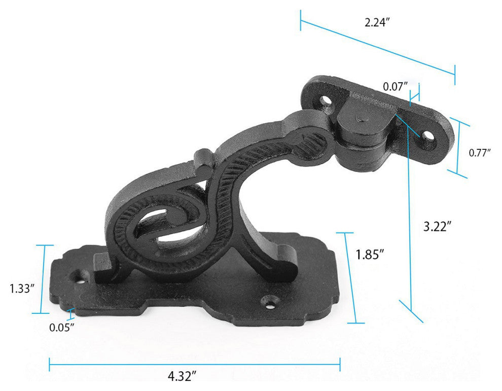 Black RSF Iron Handrail Bracket for Indoor Stairs Pack of 8 Renovators Supply