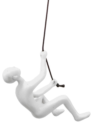 Climbing Man Wall Art, White