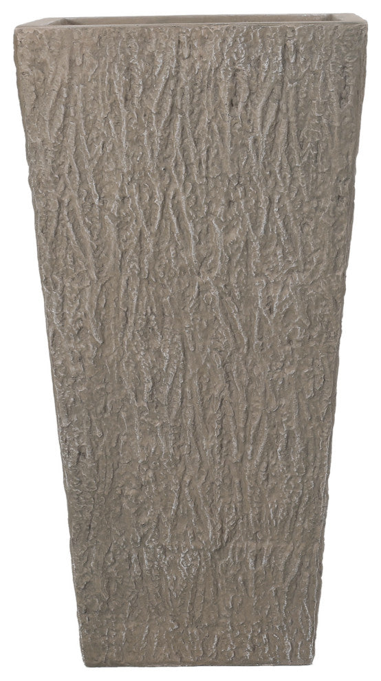 Mistler Outdoor Cast Stone Planter, WxDxH, 16.25wx16.25dx31h