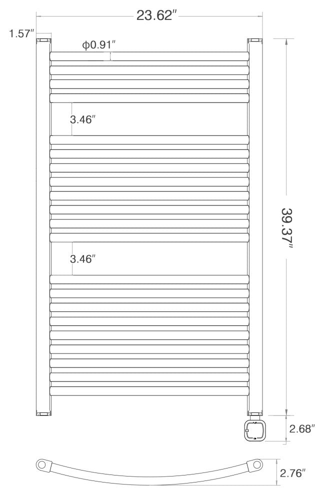 HEATGENE Smart Towel Warmer With Timer and Temperature Control, Chrome