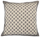 Artisan Hand Loomed Cotton Square Pillow Cover, Dots, Gray , 24"