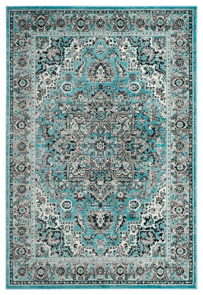 Safavieh Skyler Sky126M Bohemian Rug, Blue/Ivory, 10'0"x14'0"