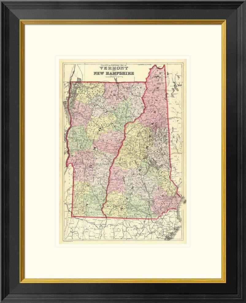 "Vermont, New Hampshire, 1890"  by Samuel Augustus Mitchell, 21x26"