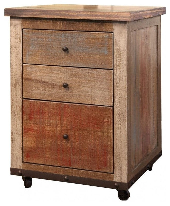 Bayshore Rustic Farmhouse Modern Solid Wood File Cabinet