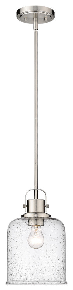 Zlite 340P8-BN 1-Light Pendant, Clear Seeded