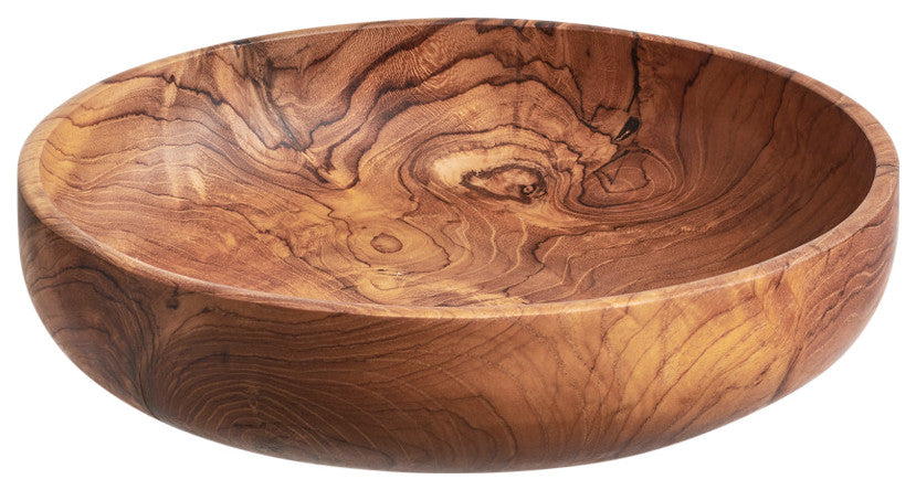 Chiku Teak Wood Serveware, Bowl 8.3" Dia
